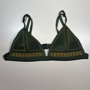 Triangl Army Green Bikini Top Women’s Size Small